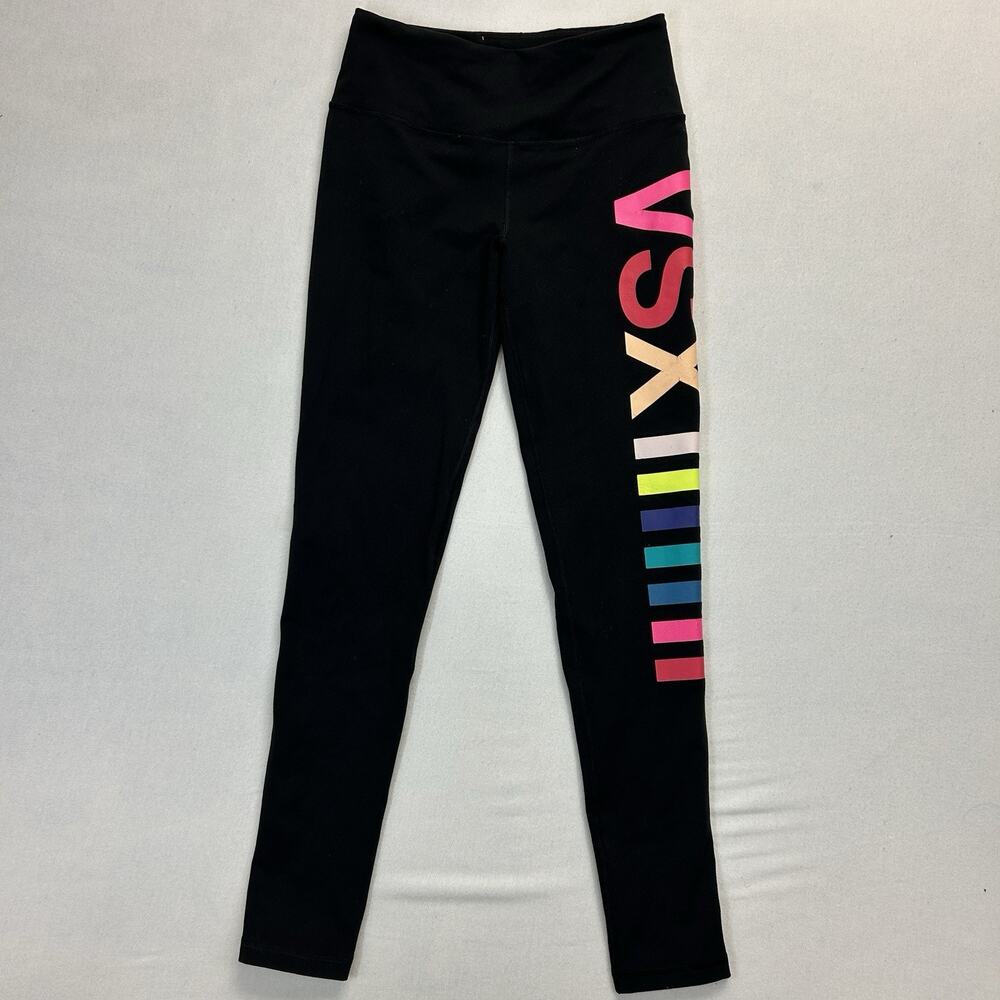 VSX Knockout by VICTORIA'S SECRET Leggings Women's Small Black Stretchy Logo Gym